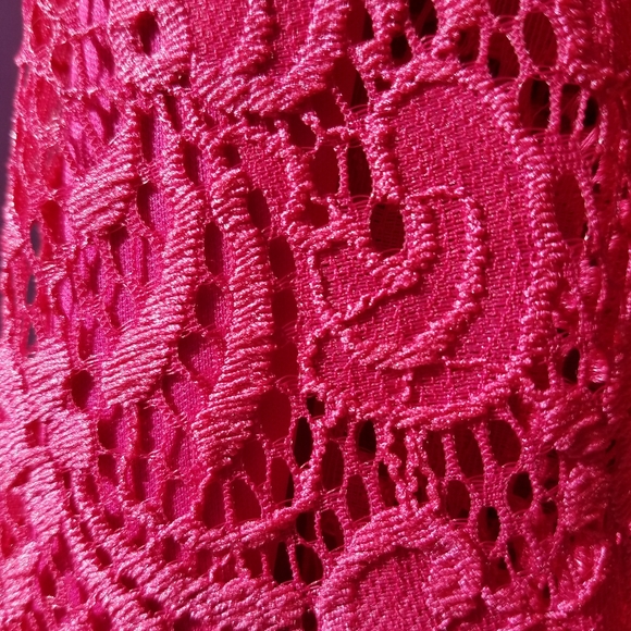 LuLaRoe Hot Pink lace Lola skirt XS - Picture 2 of 3